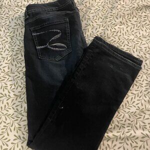 Vintage low-rise Y2K dark-wash bootcut jeans